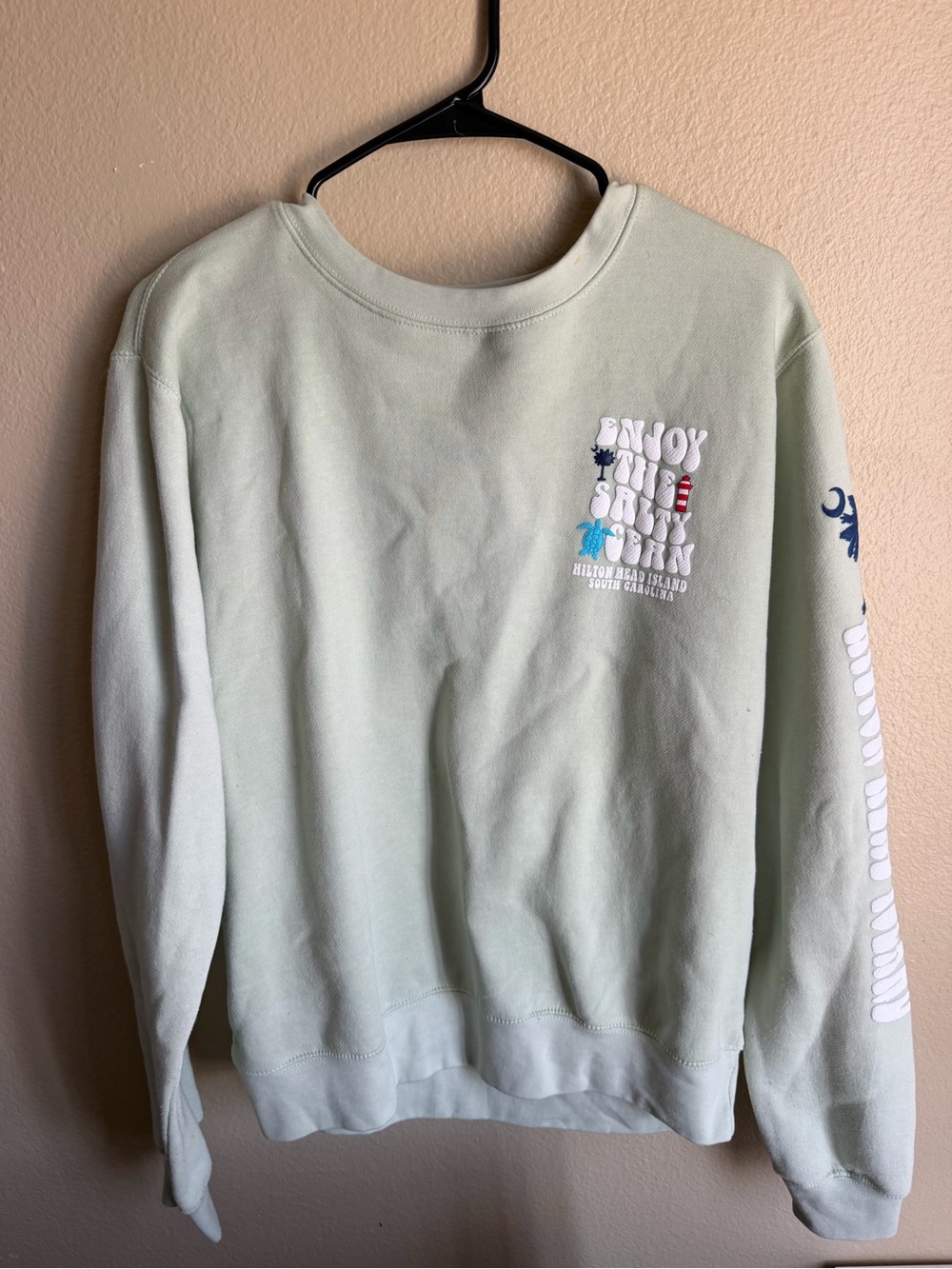 Light Green Men's Crewneck Sweatshirt